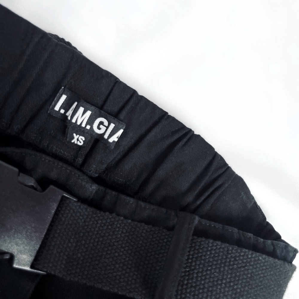 I.AM.GIA Black Cargo Zip Trousers - Picture 2 of 4